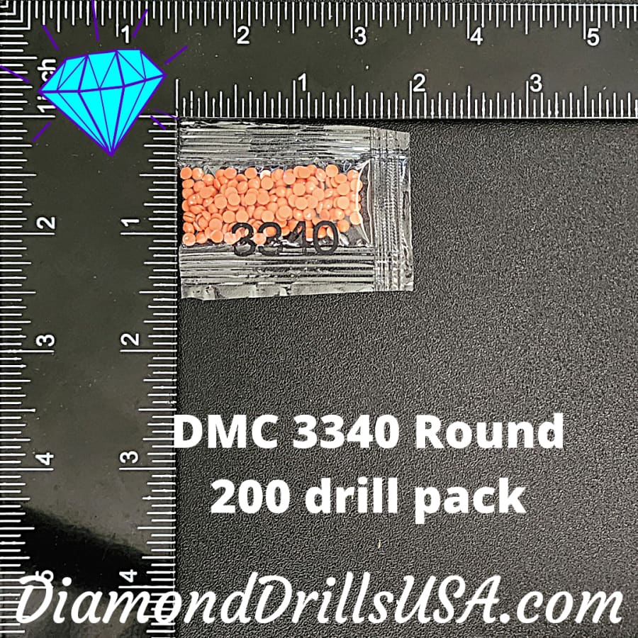 DMC 3340 ROUND 5D Diamond Painting Drills Beads DMC 3340