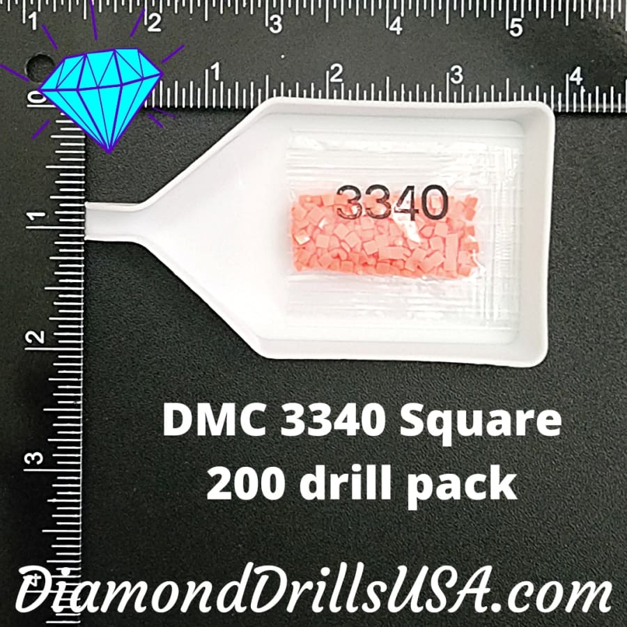 DMC 3340 SQUARE 5D Diamond Painting Drills Beads DMC 3340