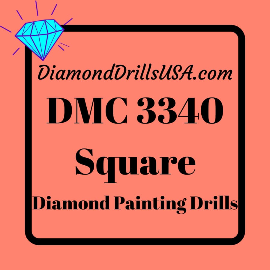 DMC 3340 SQUARE 5D Diamond Painting Drills Beads DMC 3340
