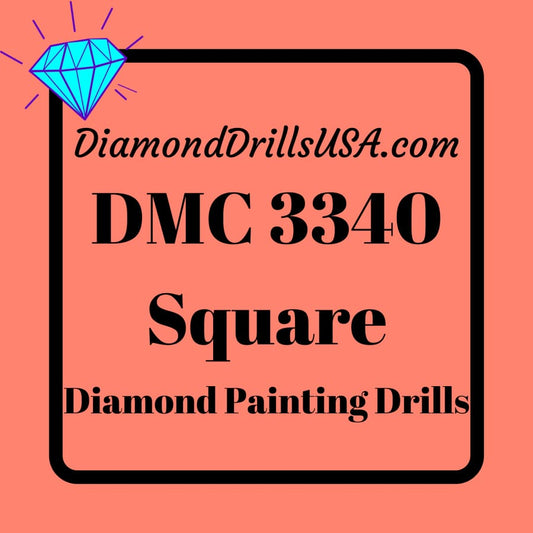 DMC 3340 SQUARE 5D Diamond Painting Drills Beads DMC 3340