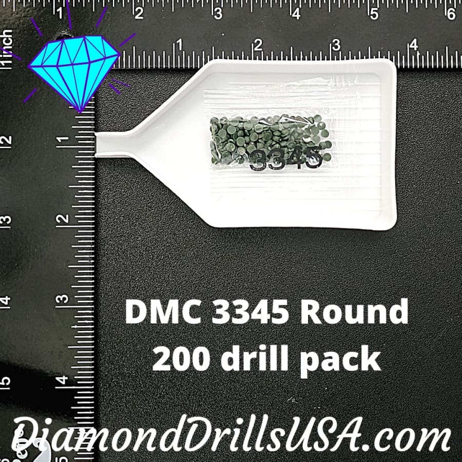 DMC 3345 ROUND 5D Diamond Painting Drills Beads DMC 3345