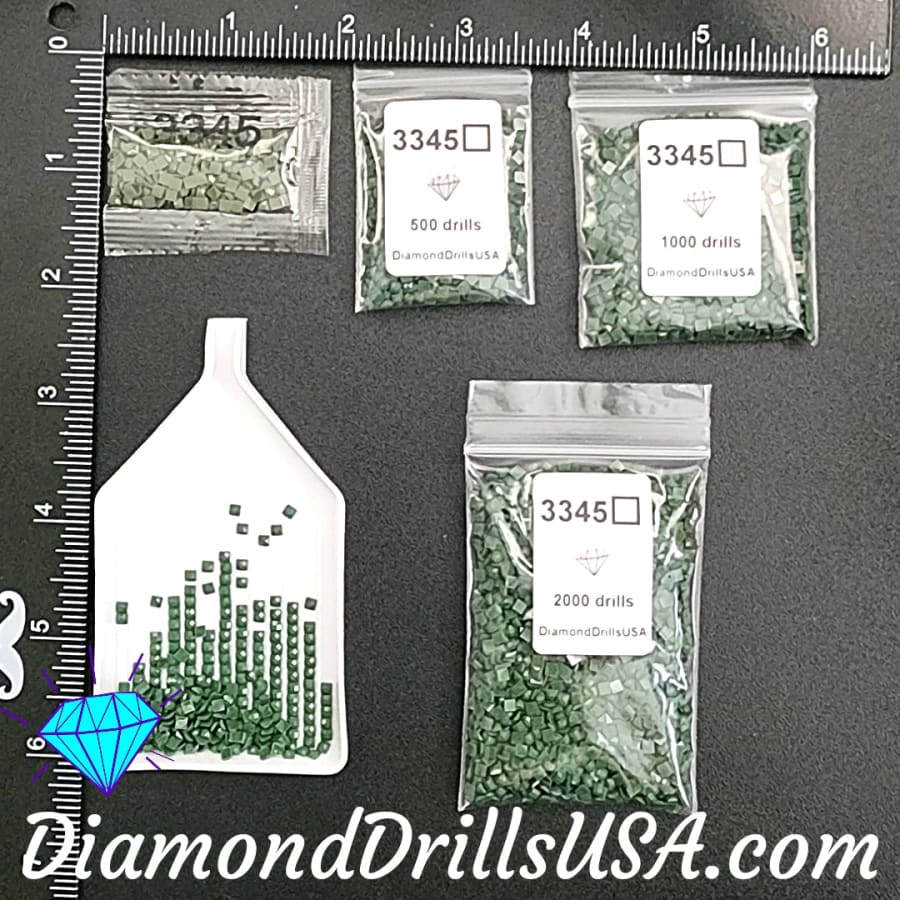 DMC 3345 SQUARE 5D Diamond Painting Drills Beads DMC 3345