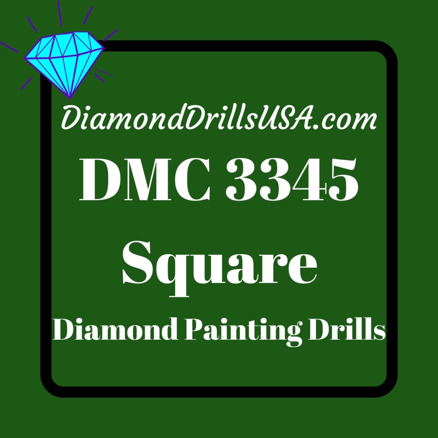 DMC 3345 SQUARE 5D Diamond Painting Drills Beads DMC 3345