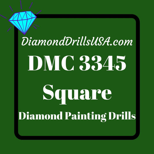 DMC 3345 SQUARE 5D Diamond Painting Drills Beads DMC 3345