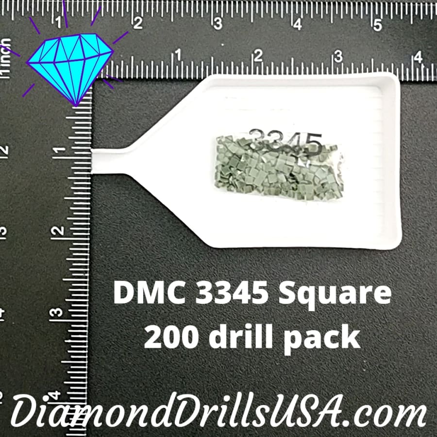 DMC 3345 SQUARE 5D Diamond Painting Drills Beads DMC 3345