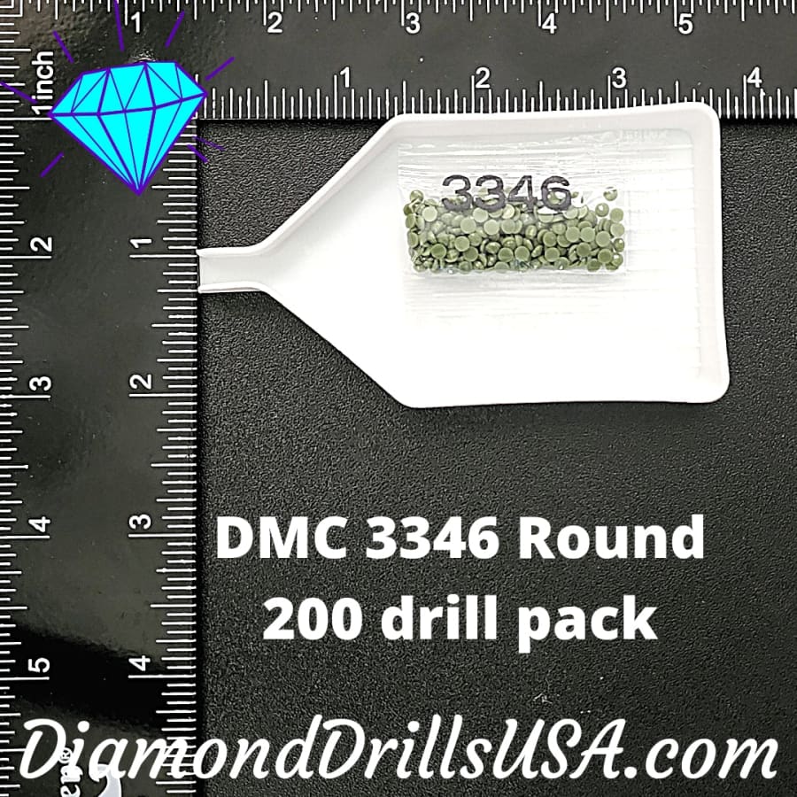 DMC 3346 ROUND 5D Diamond Painting Drills Beads DMC 3346