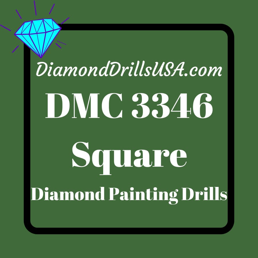 DMC 3346 SQUARE 5D Diamond Painting Drills Beads DMC 3346