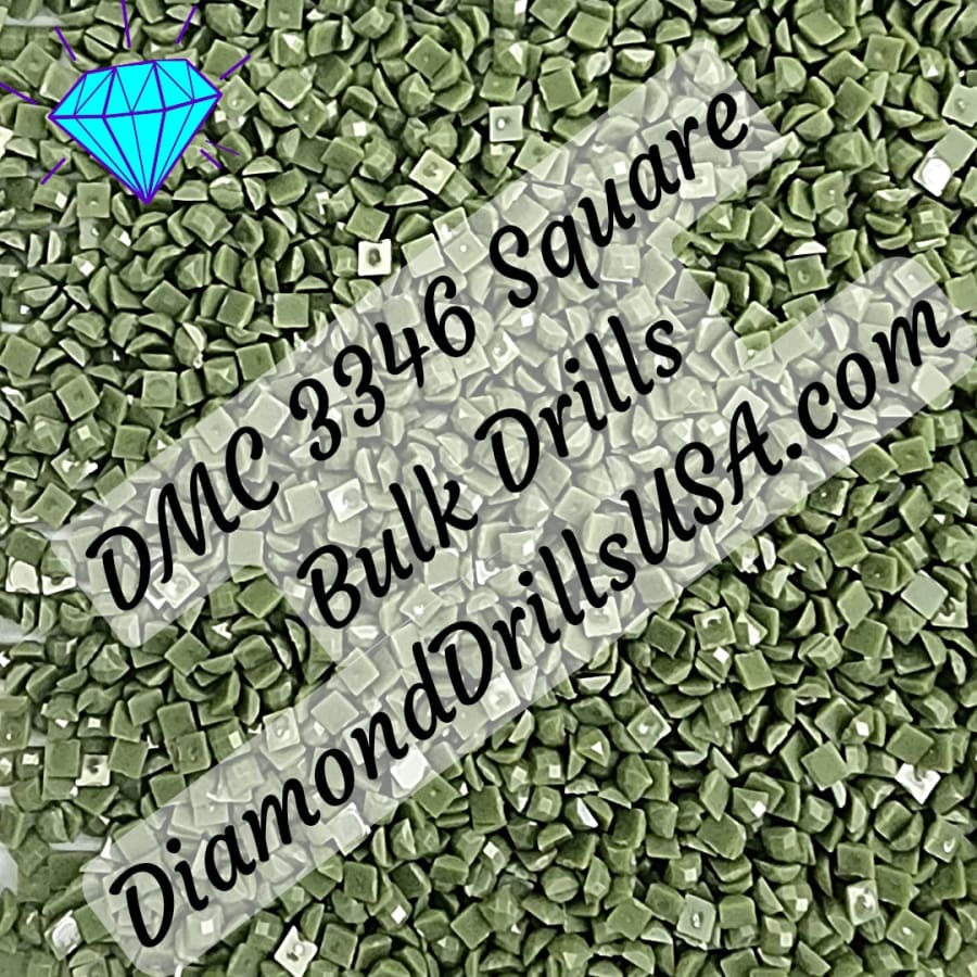 DMC 3346 SQUARE 5D Diamond Painting Drills Beads DMC 3346