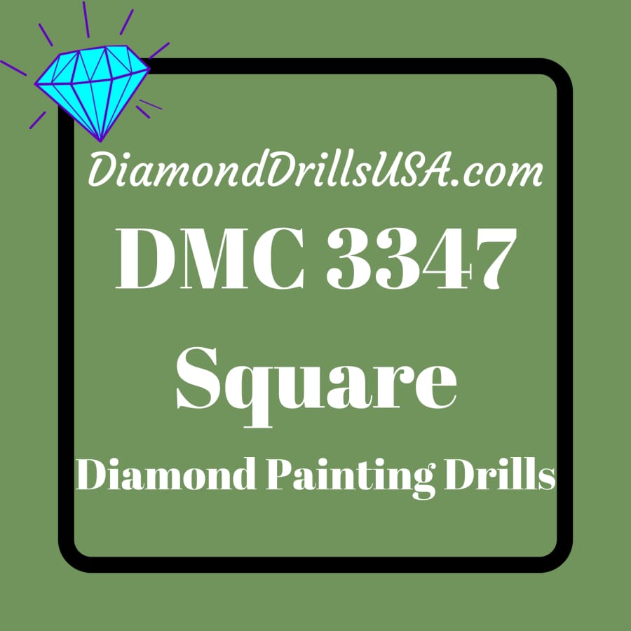 DMC 3347 SQUARE 5D Diamond Painting Drills Beads DMC 3347
