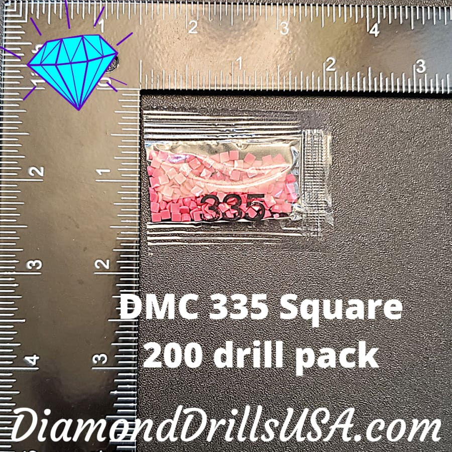 DMC 335 SQUARE 5D Diamond Painting Drills Beads DMC 335 Rose