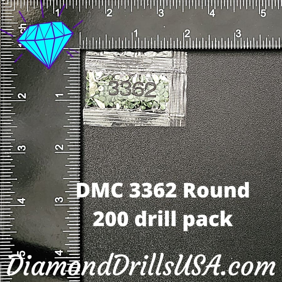DMC 3362 ROUND 5D Diamond Painting Drills Beads DMC 3362