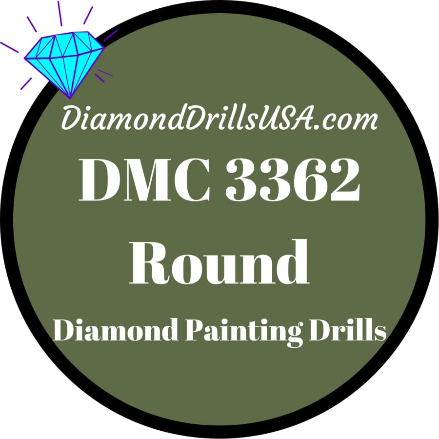 DMC 3362 ROUND 5D Diamond Painting Drills Beads DMC 3362