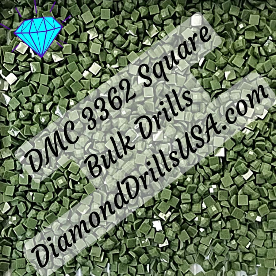 DMC 3362 SQUARE 5D Diamond Painting Drills Beads DMC 3362