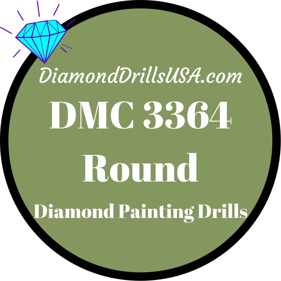 DMC 3364 ROUND 5D Diamond Painting Drills DMC Beads 3364