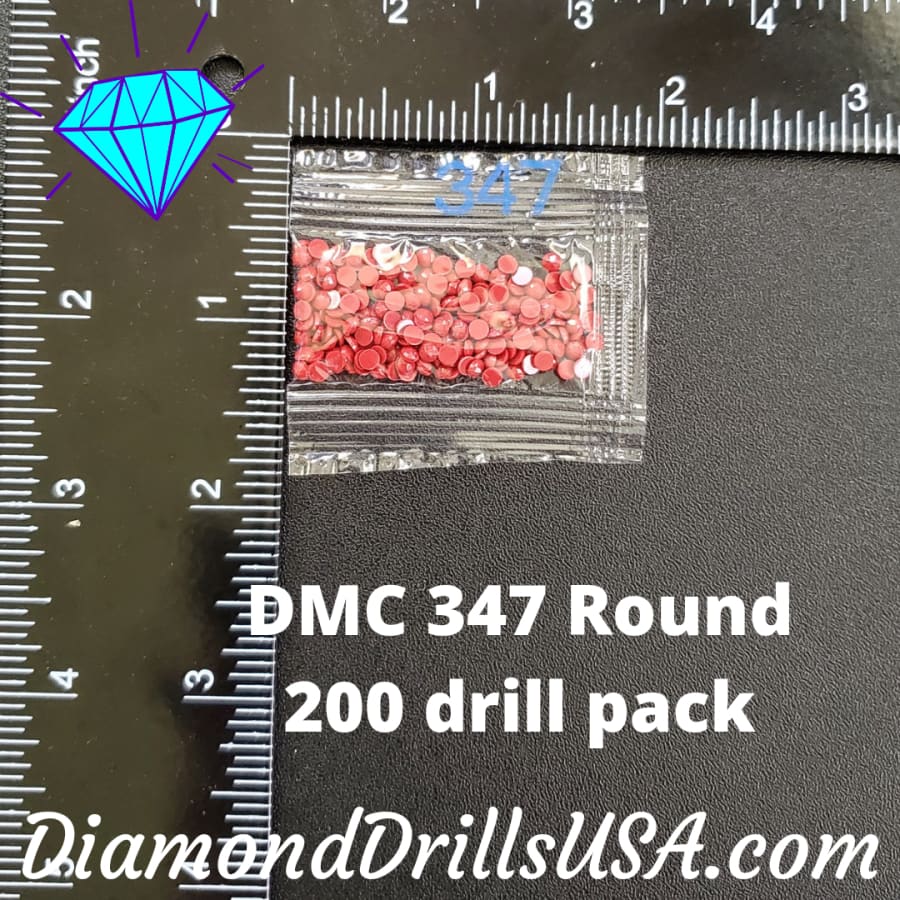 DMC 347 ROUND 5D Diamond Painting Drills DMC 347 Very Dark