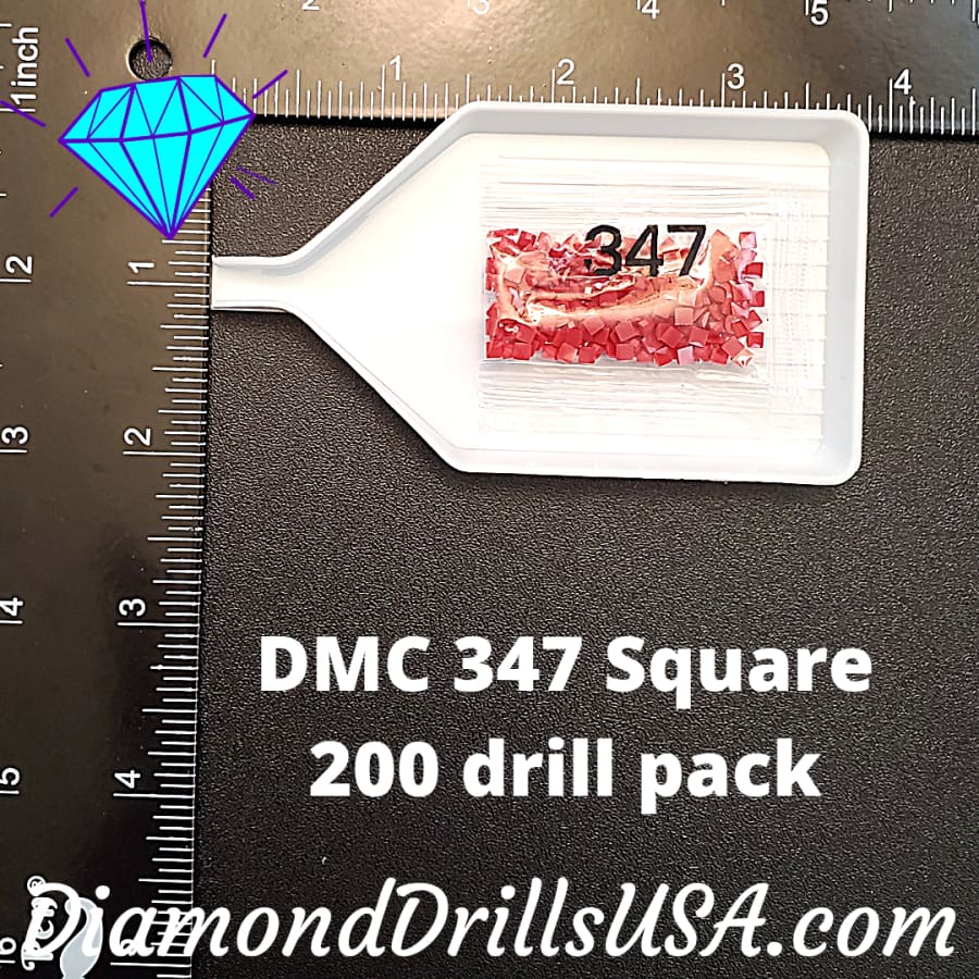 DMC 347 SQUARE 5D Diamond Painting Drills DMC 347 Very Dark