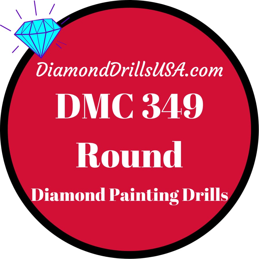 DMC 349 ROUND 5D Diamond Painting Drills DMC 349 Dark Coral