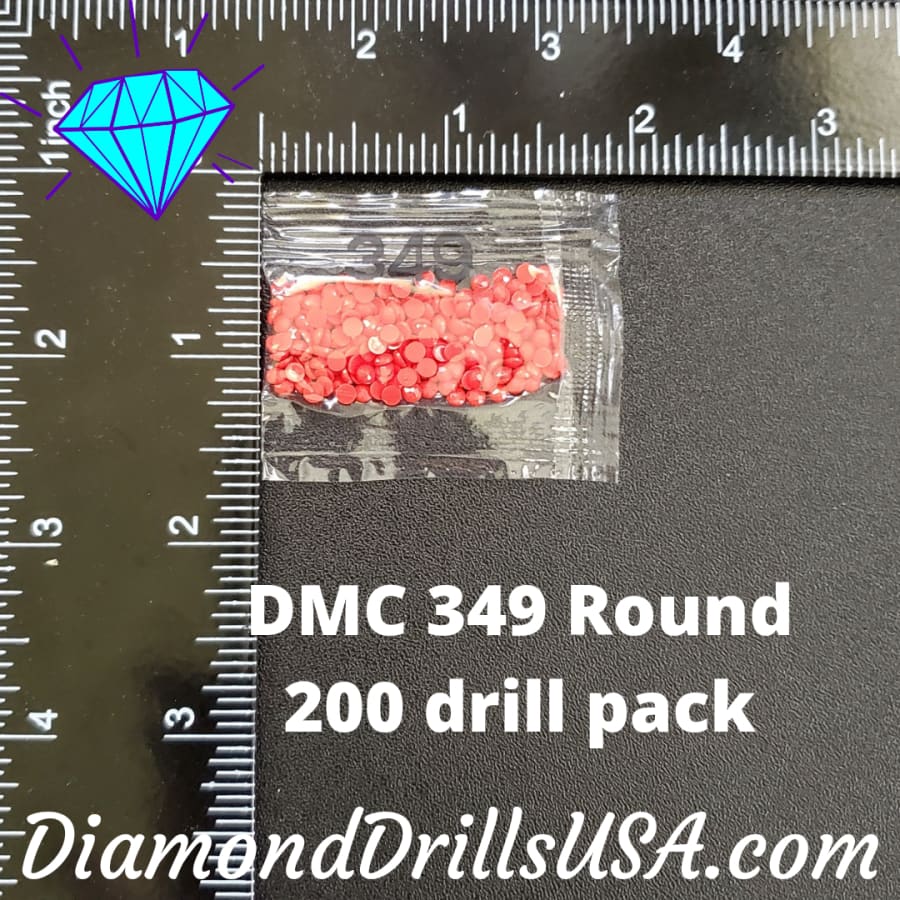 DMC 349 ROUND 5D Diamond Painting Drills DMC 349 Dark Coral
