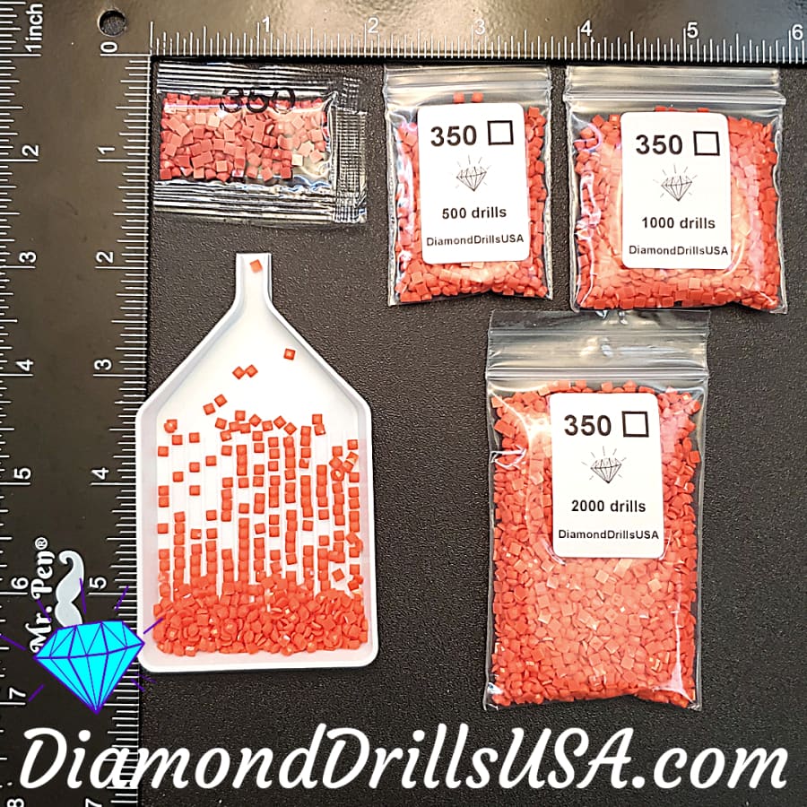 DMC 350 SQUARE 5D Diamond Painting Drills DMC 350 Medium