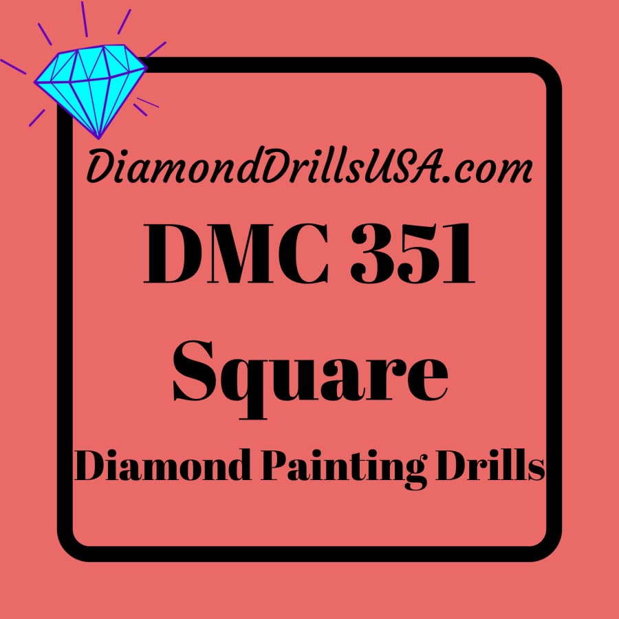DMC 351 SQUARE 5D Diamond Painting Drills Beads DMC 351