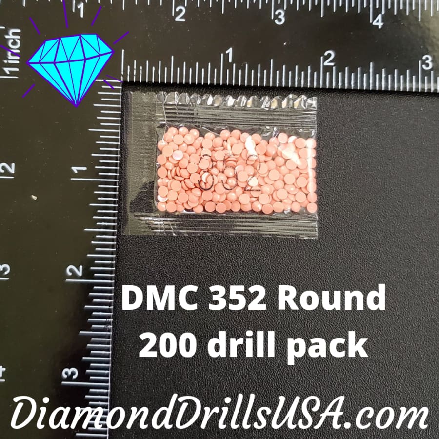 DMC 352 ROUND 5D Diamond Painting Drills Beads 352 Light