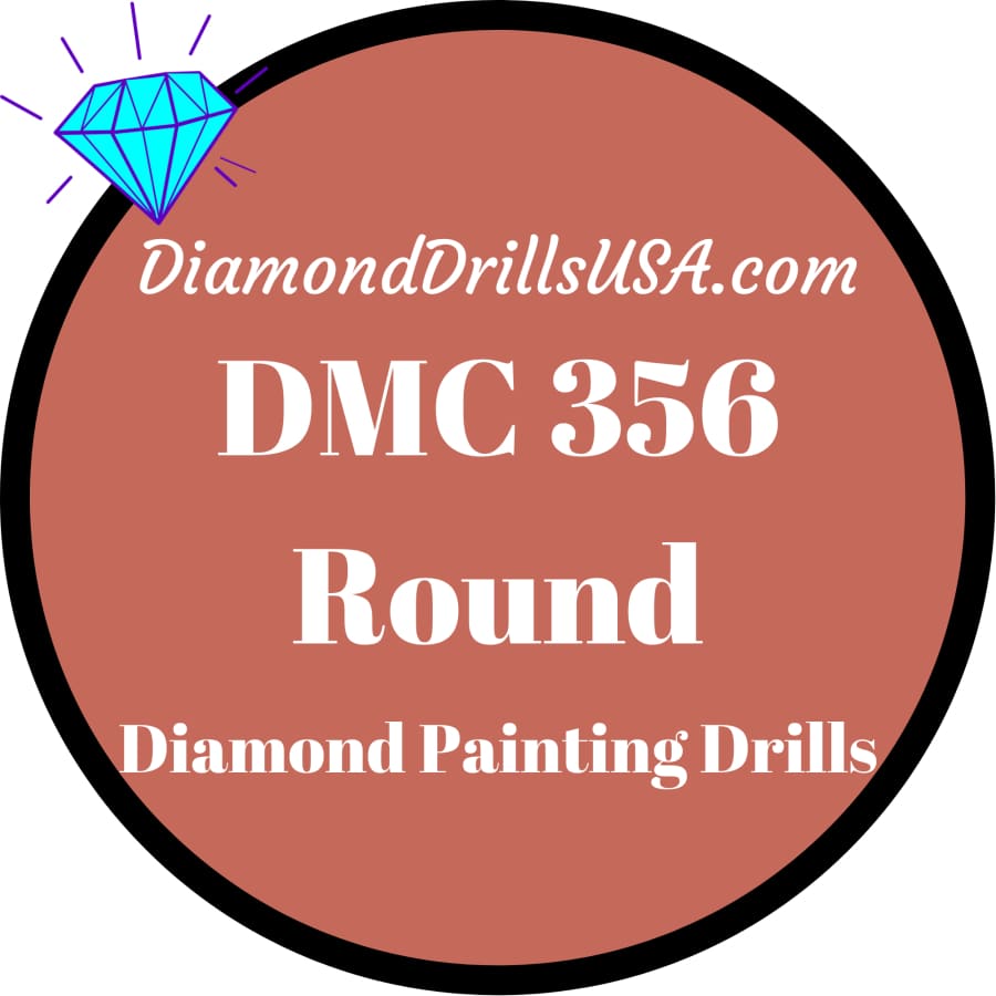 DMC 356 ROUND 5D Diamond Painting Drills Beads DMC 356