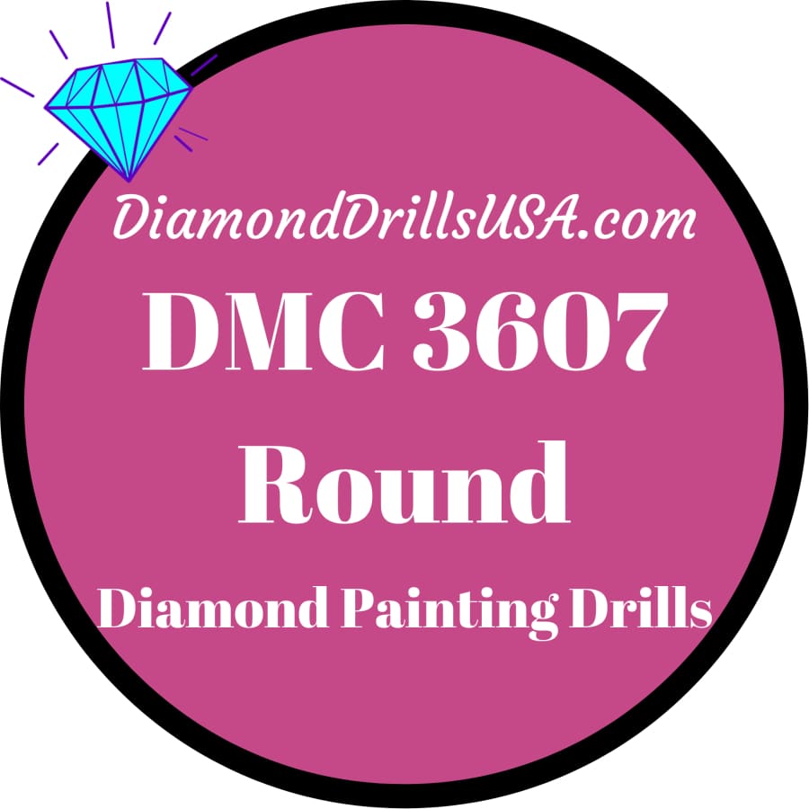 DMC 3607 ROUND 5D Diamond Painting Drill Beads DMC 3607