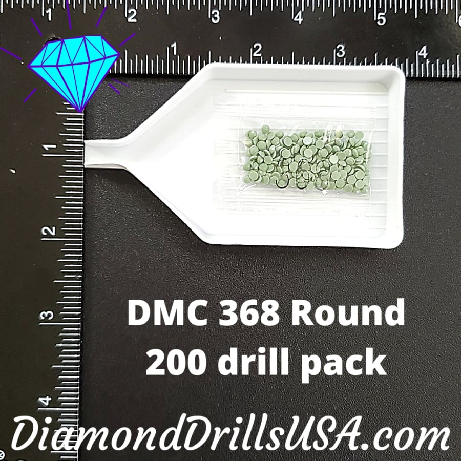 DMC 368 ROUND 5D Diamond Painting Drills Beads DMC 368 Light