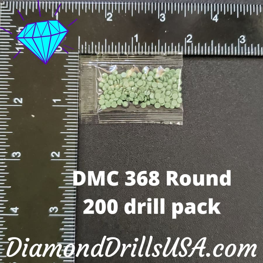 DMC 368 ROUND 5D Diamond Painting Drills Beads DMC 368 Light