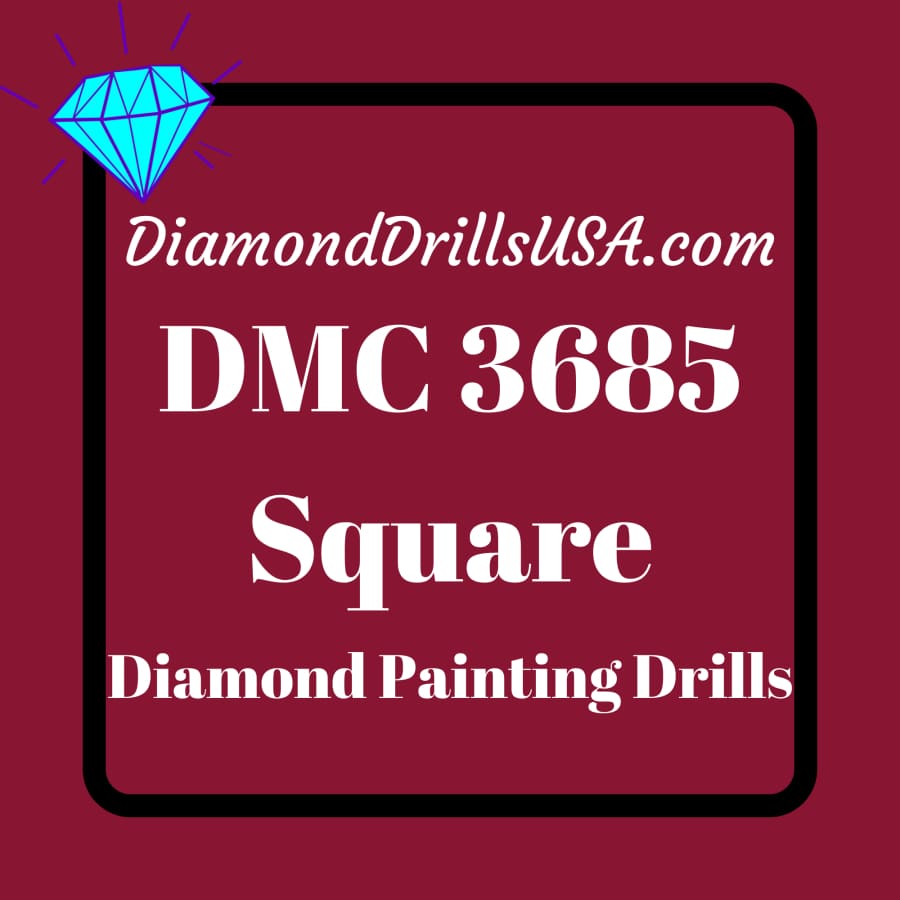 DMC 3685 SQUARE 5D Diamond Painting Drills Beads DMC 3685