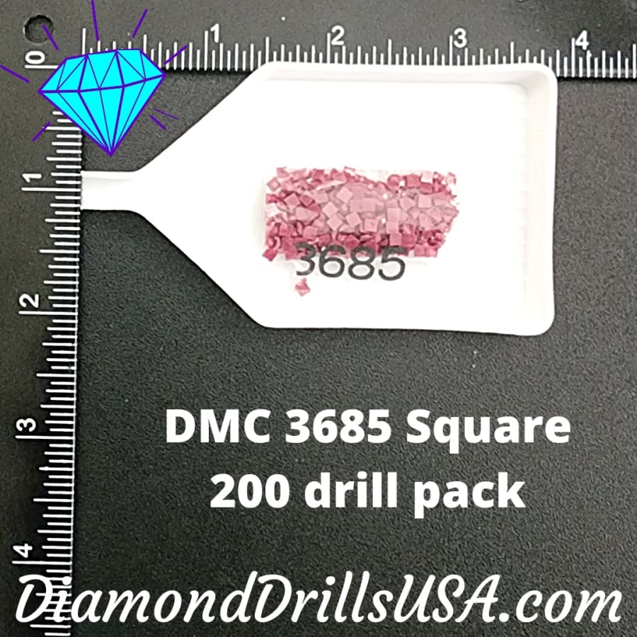 DMC 3685 SQUARE 5D Diamond Painting Drills Beads DMC 3685