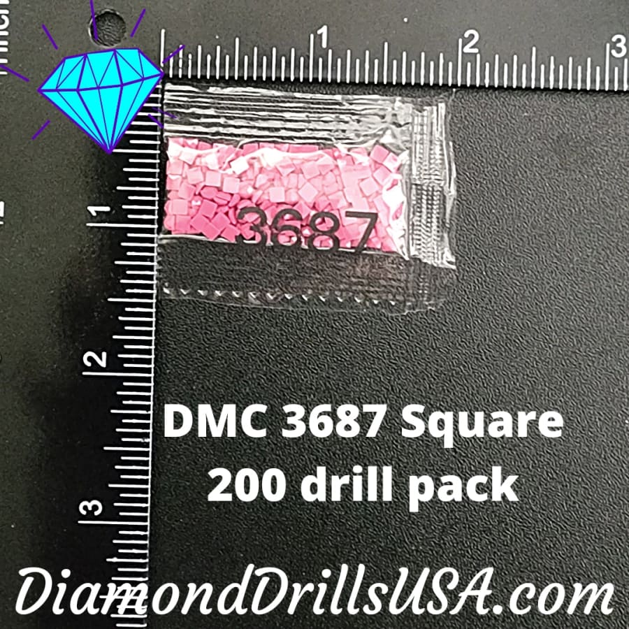 DMC 3687 SQUARE 5D Diamond Painting Drills Beads DMC 3687