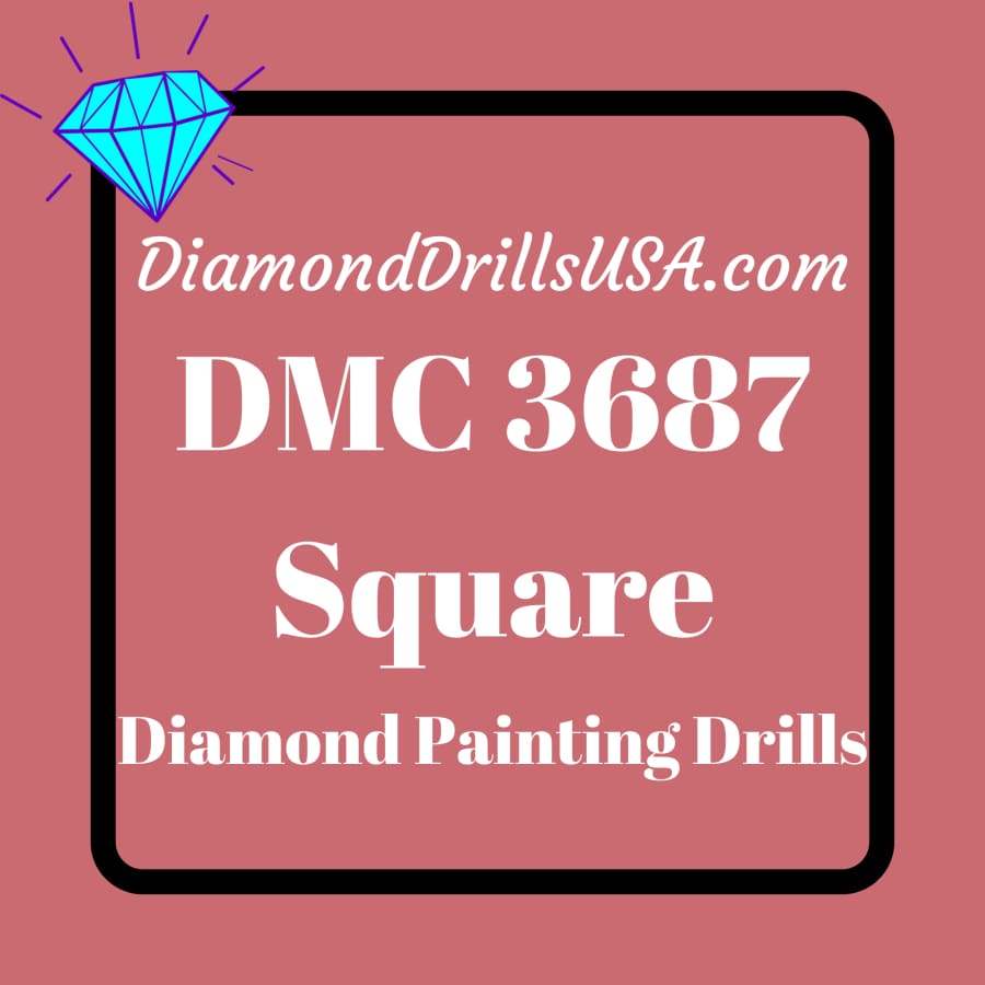 DMC 3687 SQUARE 5D Diamond Painting Drills Beads DMC 3687
