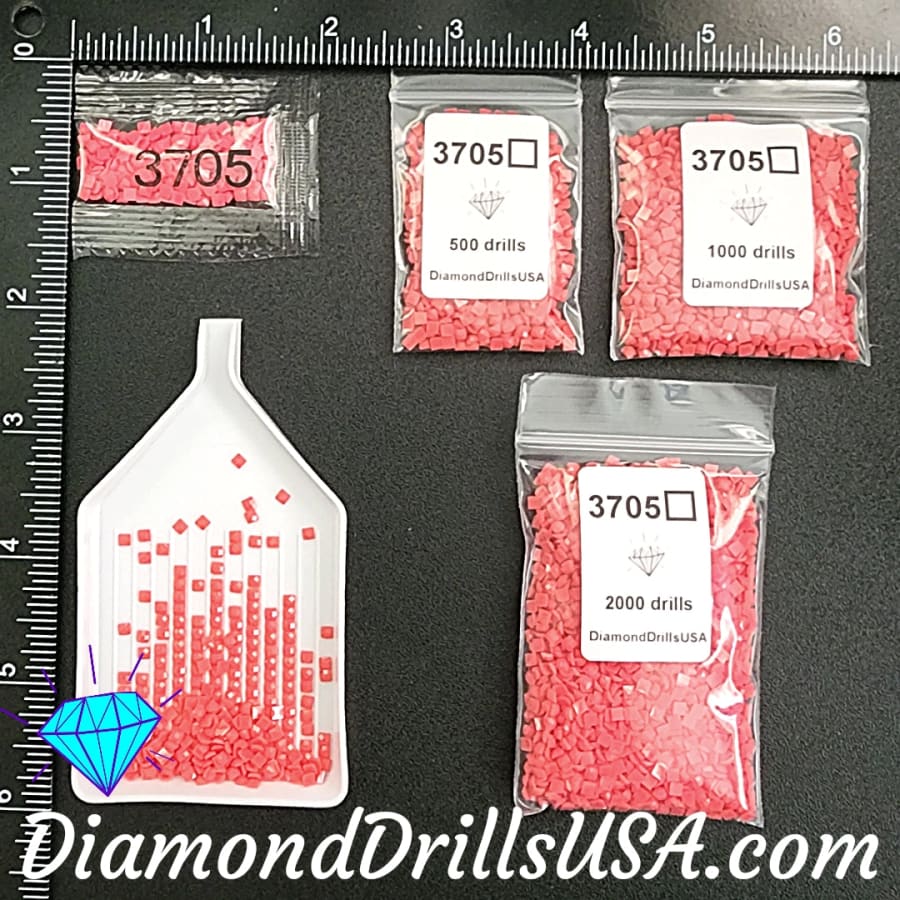 DMC 3705 SQUARE 5D Diamond Painting Drill Beads DMC 3705