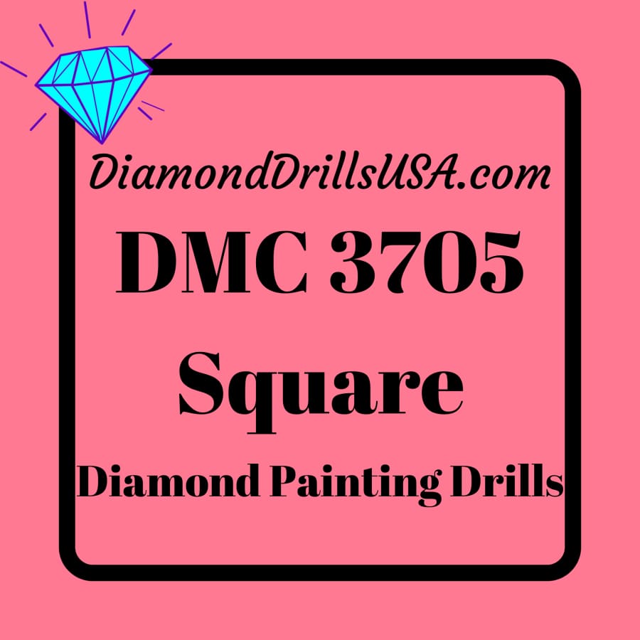 DMC 3705 SQUARE 5D Diamond Painting Drill Beads DMC 3705