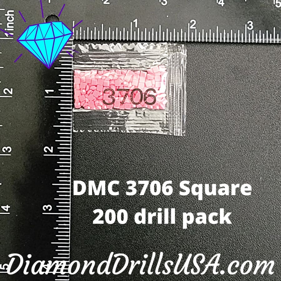 DMC 3706 SQUARE 5D Diamond Painting Drills Beads DMC 3706