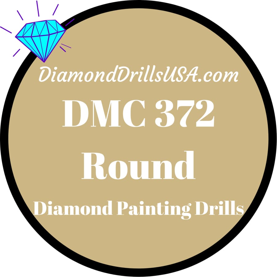 DMC 372 ROUND 5D Diamond Painting Drills Beads DMC 372 Light