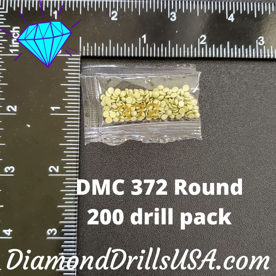 DMC 372 ROUND 5D Diamond Painting Drills Beads DMC 372 Light
