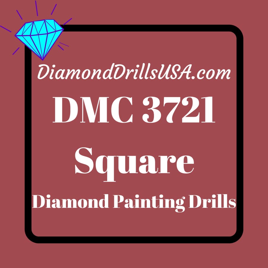 DMC 3721 SQUARE 5D Diamond Painting Drills Beads DMC 3721