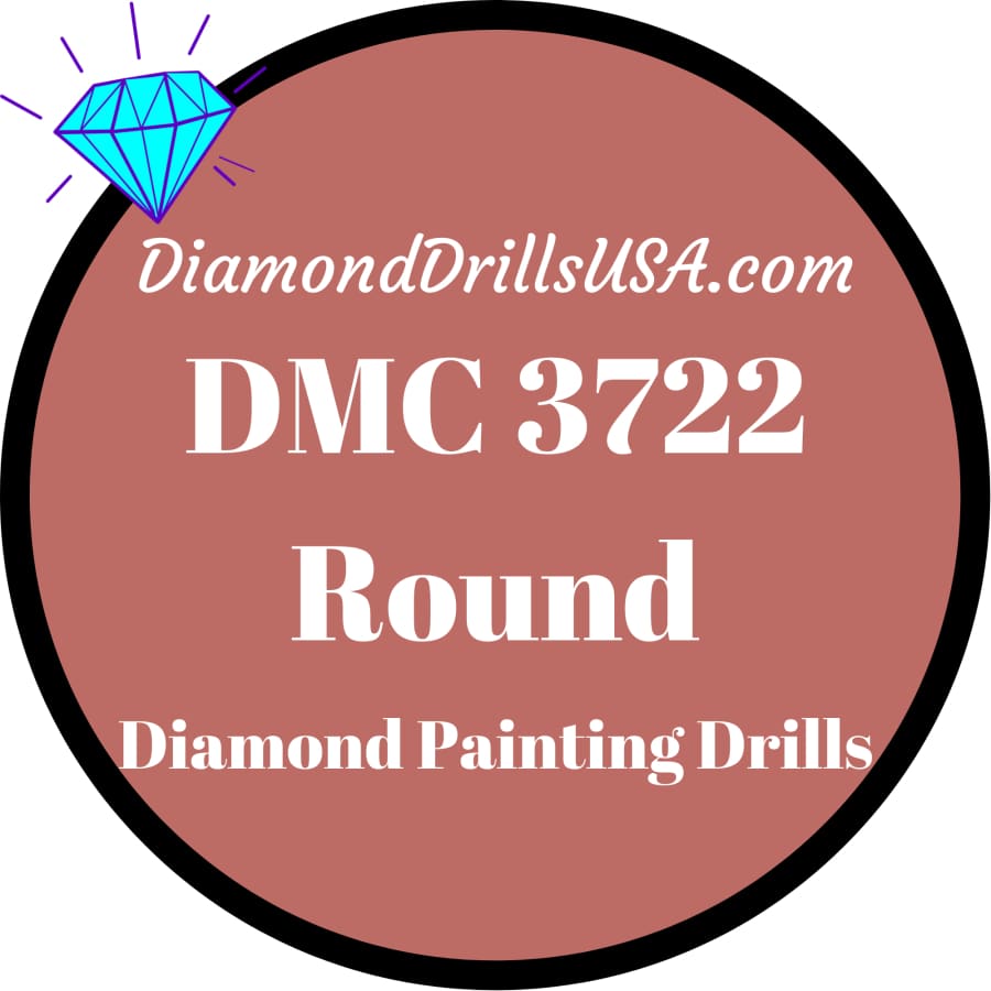 DMC 3722 ROUND 5D Diamond Painting Drills Beads DMC 3722