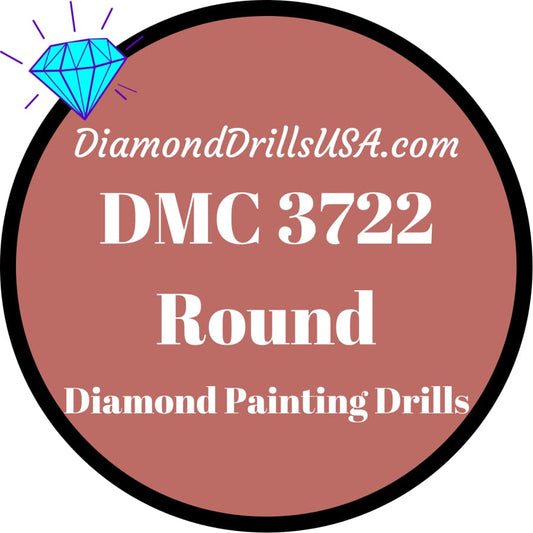 DMC 3722 ROUND 5D Diamond Painting Drills Beads DMC 3722 