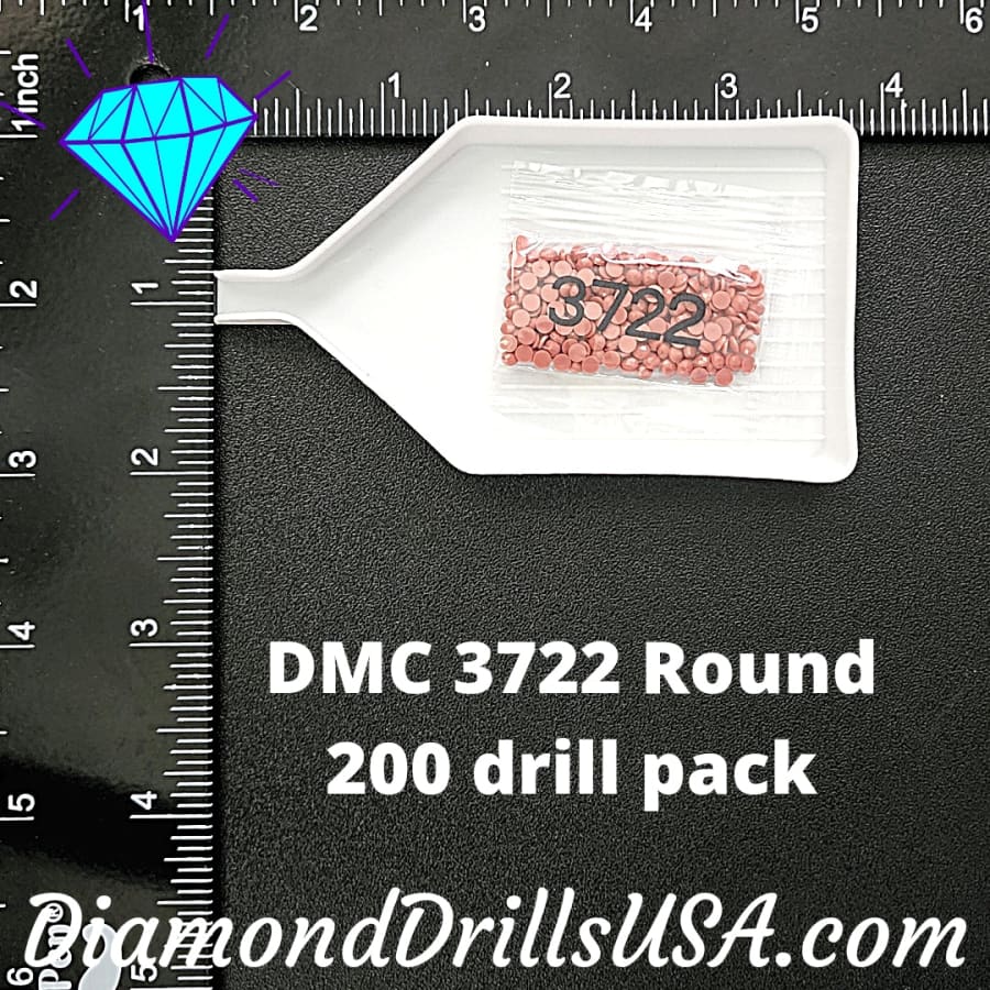 DMC 3722 ROUND 5D Diamond Painting Drills Beads DMC 3722