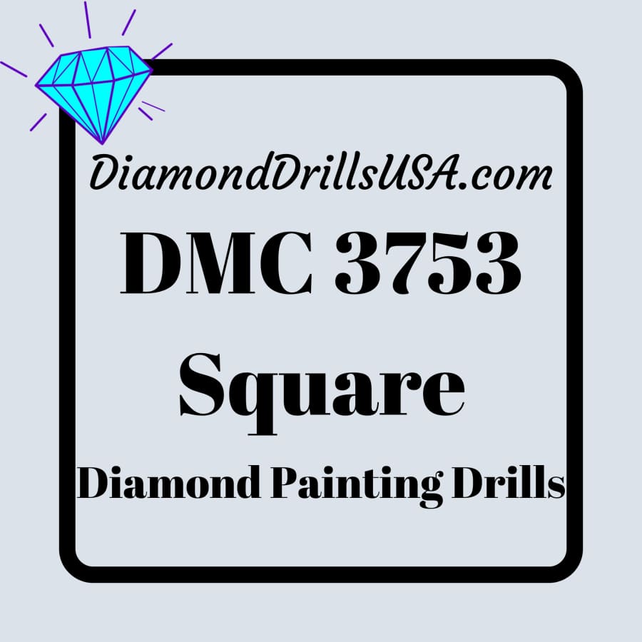DMC 3753 SQUARE 5D Diamond Painting Drills Beads DMC 3753