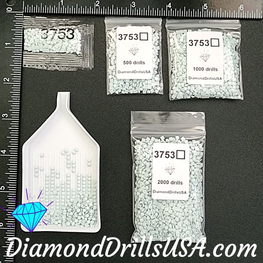 DMC 3753 SQUARE 5D Diamond Painting Drills Beads DMC 3753