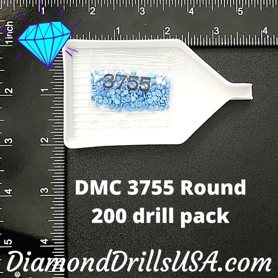 DMC 3755 ROUND 5D Diamond Painting Drills Beads DMC 3755