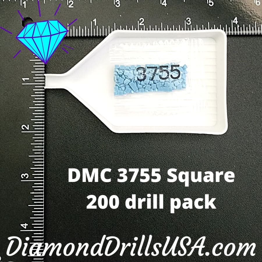 DMC 3755 SQUARE 5D Diamond Painting Drills Beads DMC 3755