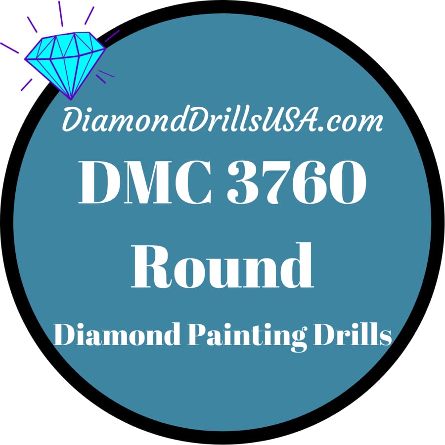 DMC 3760 ROUND 5D Diamond Painting Drills Beads DMC 3760