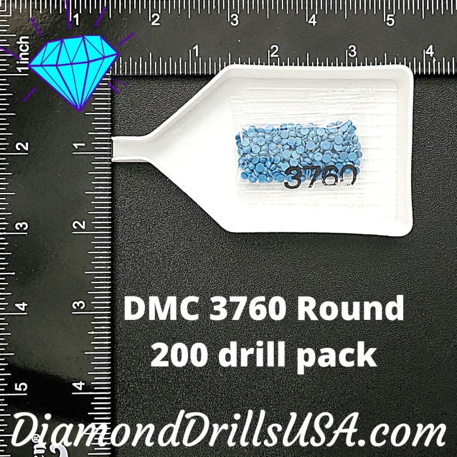 DMC 3760 ROUND 5D Diamond Painting Drills Beads DMC 3760