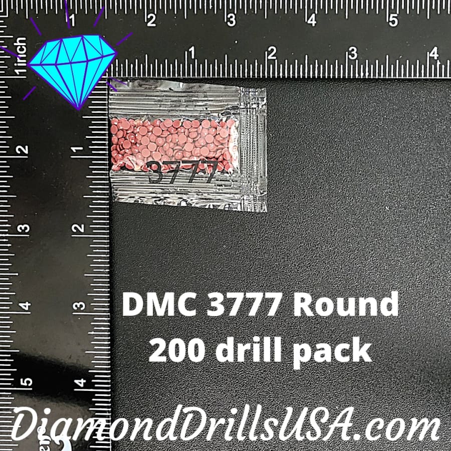 DMC 3777 ROUND 5D Diamond Painting Drills Beads DMC 3777