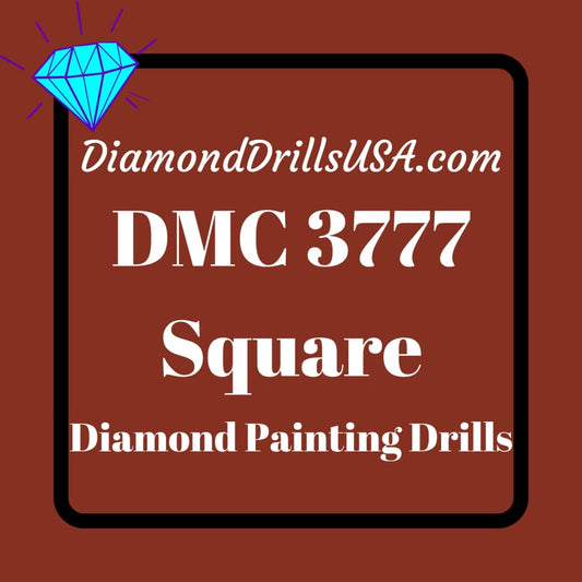 DMC 3777 SQUARE 5D Diamond Painting Drills Beads DMC 3777